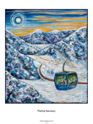 gondola steamboat ski resort painting