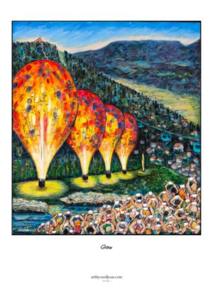 Balloon Glow Steamboat Springs painting