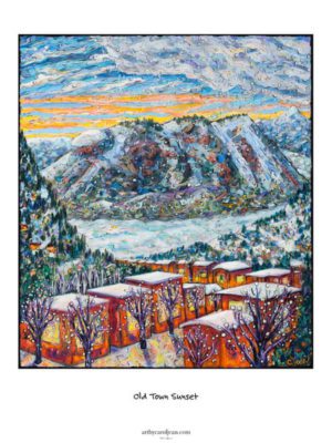 Sunset in Steamboat Springs painting